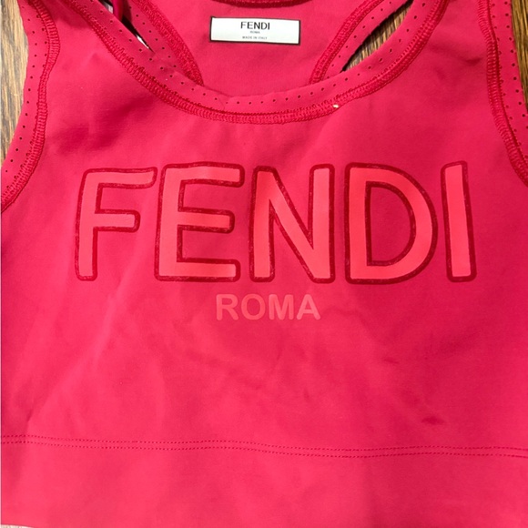 💋Fendi Bold Red Sports Bra, Size EU 42 or US Medium - Picture 8 of 12